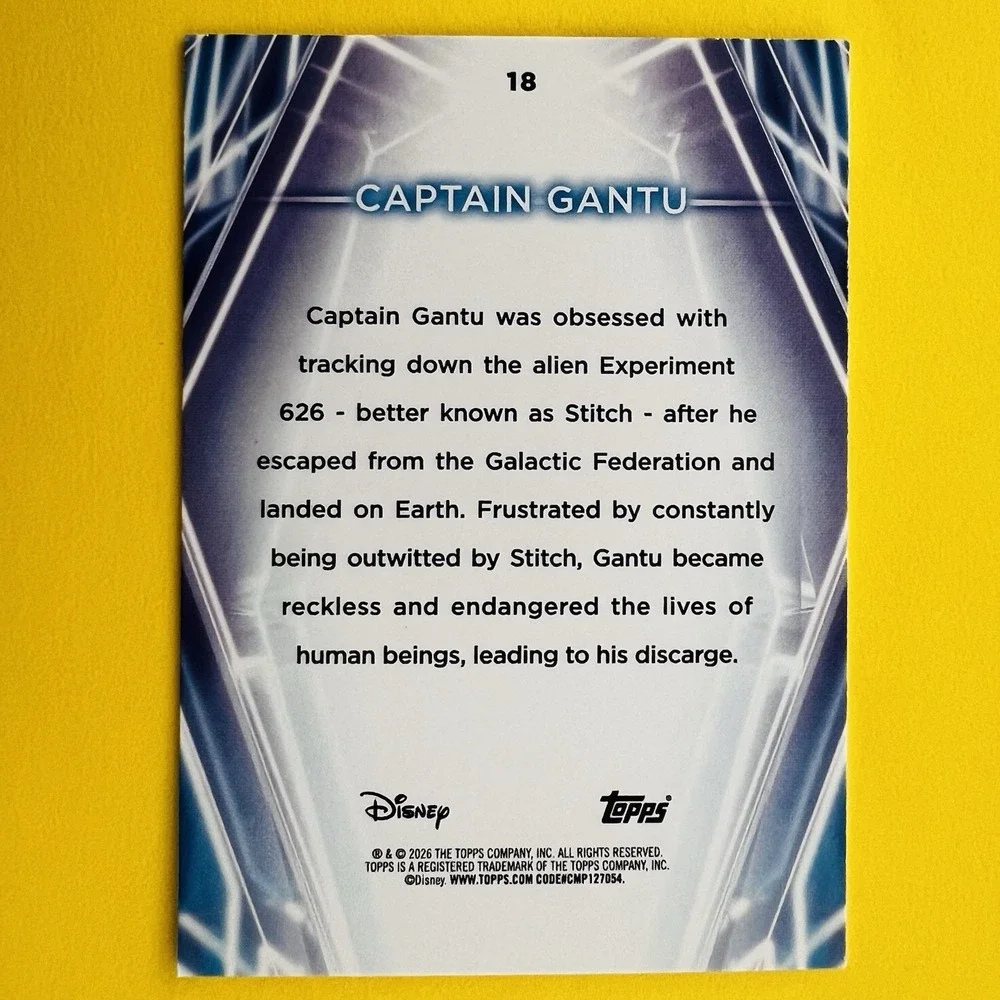 2026 Topps Disney Neon Captain Gantu #18 Disney‎ Base